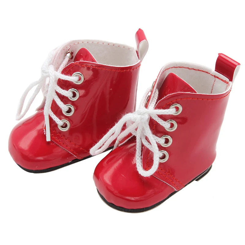 Doll Shoes Clothes Handmade Boots 7Cm Shoes For 18 Inch American&43Cm Baby New Born Doll Accessories For Generation Girl`Toy DIY