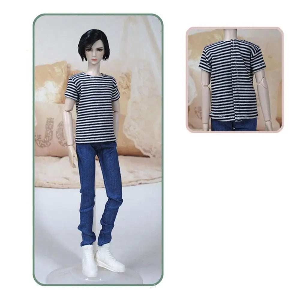 Doll Clothes for 30cm 1/6 BJD DD SD10 Doll Fashion Men T-Shirt Male Clothes Kids DIY Doll Toys Accessories