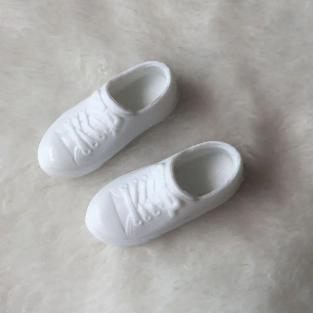 Doll Shoes For 30cm Dolls 1/6 Doll Soft Plastic Sneakers PVC Doll Casual Shoes Fit for Foot Length 2cm Doll Accessories