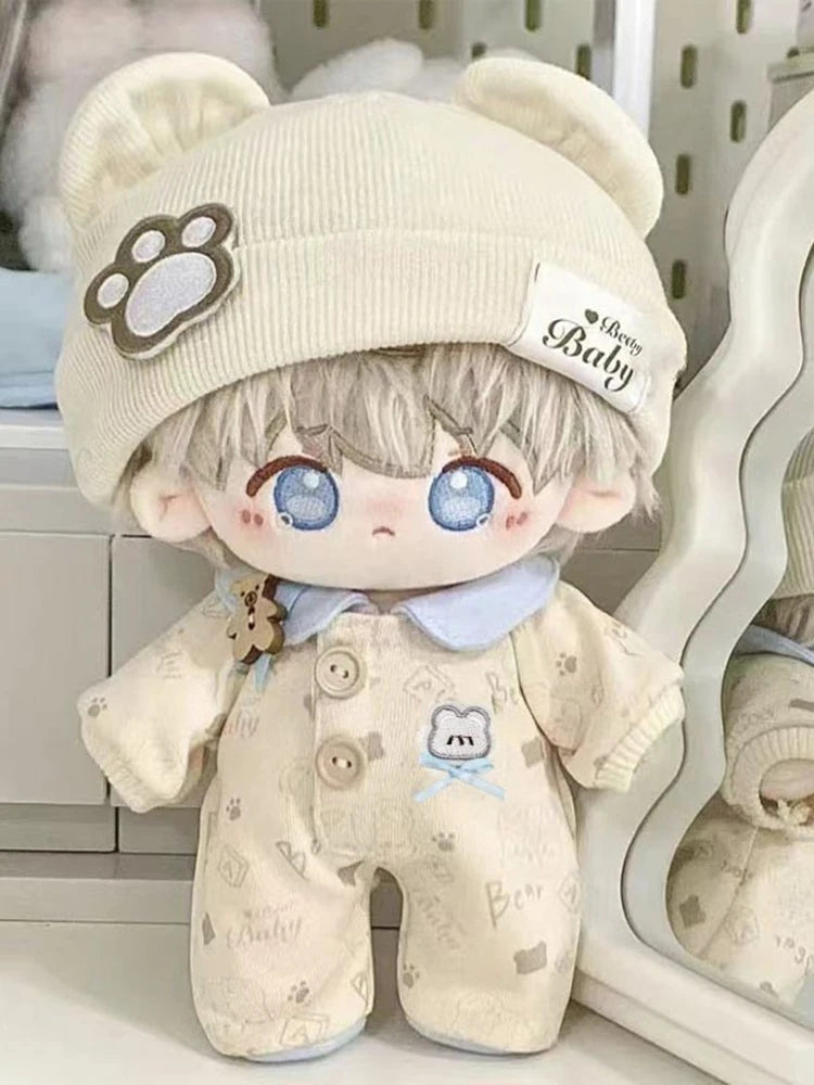 Adorable Doll Clothes for 20cm Cotton Dolls Bodysuit Jumpsuits for Cotton Dolls Replacement Clothes Outfit Doll Accessories