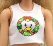 doll clothes 30 cm Top T-shirt Elastic pants Daily Wear Accessories Clothes for Curvy Barbies doll