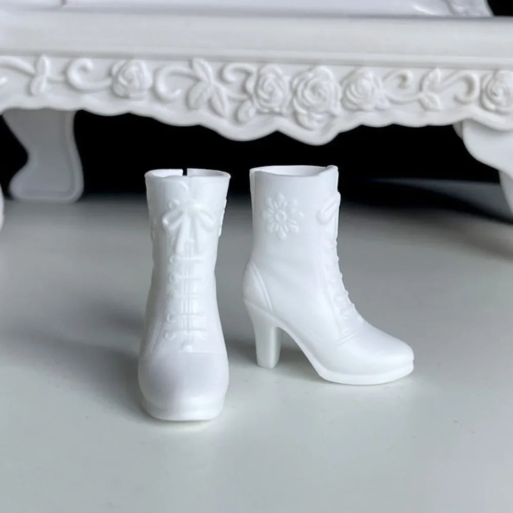 Fashion Doll Shoes Plastic DIY Accessories High Heels Shoes Multistyles for 1/6 BJD 30cm Dolls Fit Foot Length 2cm Dolls