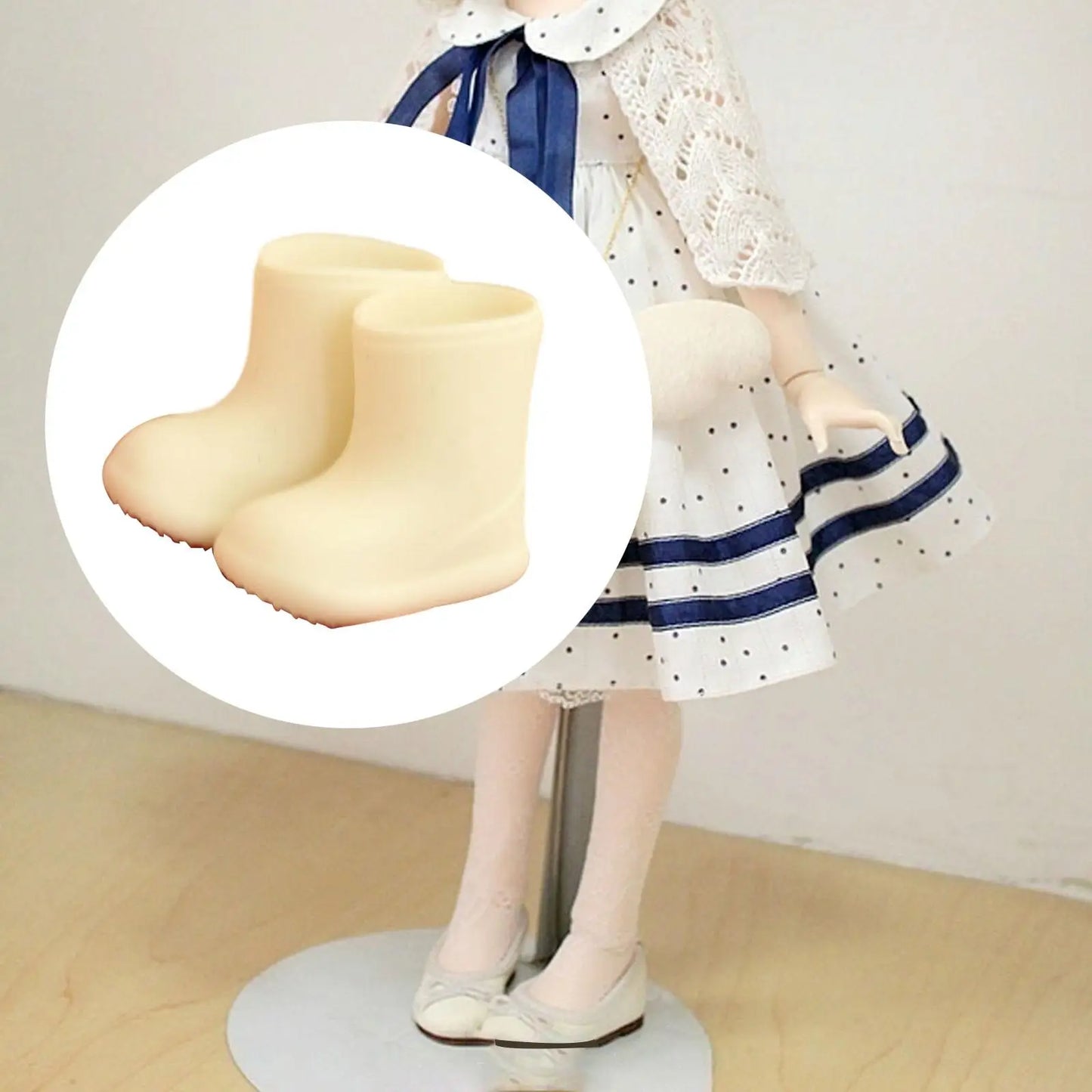 Doll Rain Boots Shoes Doll Accessories for 1/12 Doll Cute Waterproof Sturdy Ob11 Doll Shoes Soft Simulation Stylish Miniature