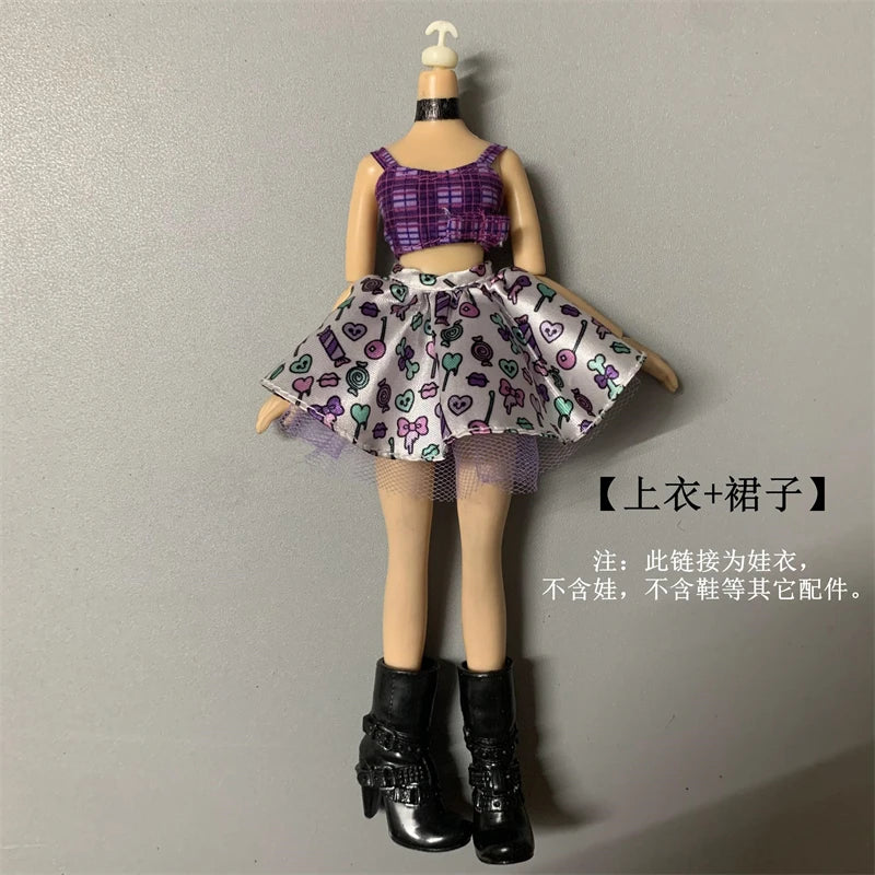 matched suit clothes for 30cm doll clothes fashion cool doll clothes