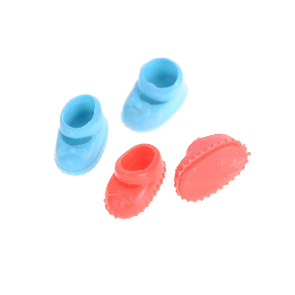 5Pairs 12cm Doll Shoes Accessories Kelly Doll Confused Doll Shoes Kids Gift Toy Random Color