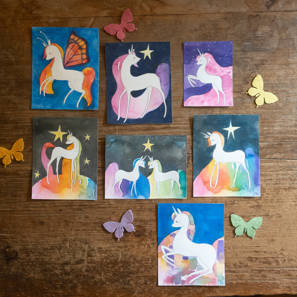 unicorn rainbow paintings