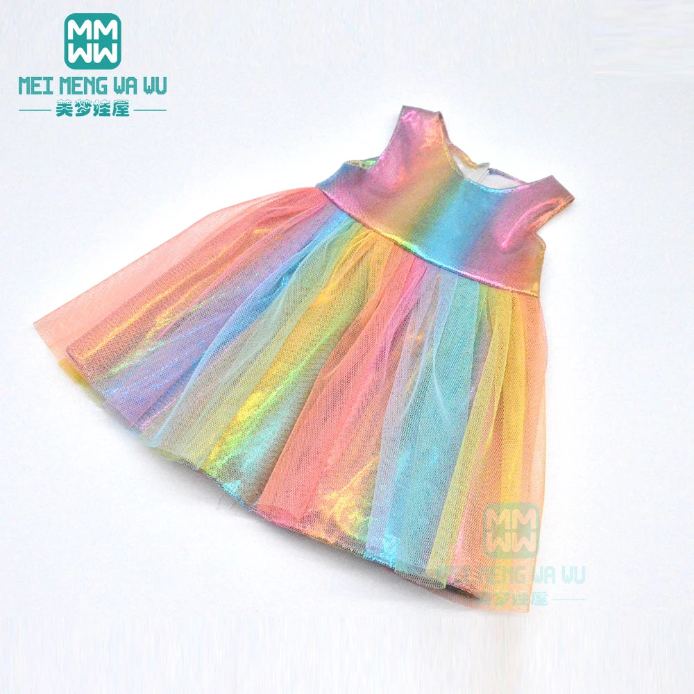 Doll Clothes for 43 cm new born doll and American doll accessories  fashionable gauze dress, bow dress