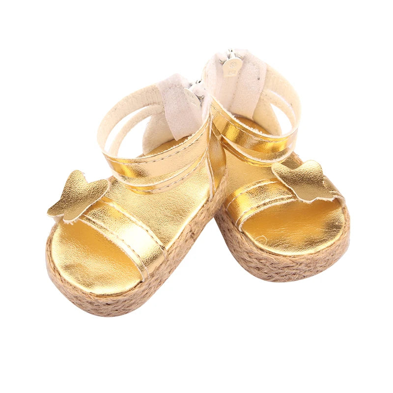 Doll Shoes 7 cm Cute Bow Cartoon Skull Mini Shoes For 18 Inch American&43cm Baby New Bron Dolls Girl Toy 1/3 BJD&OG Doll Boots