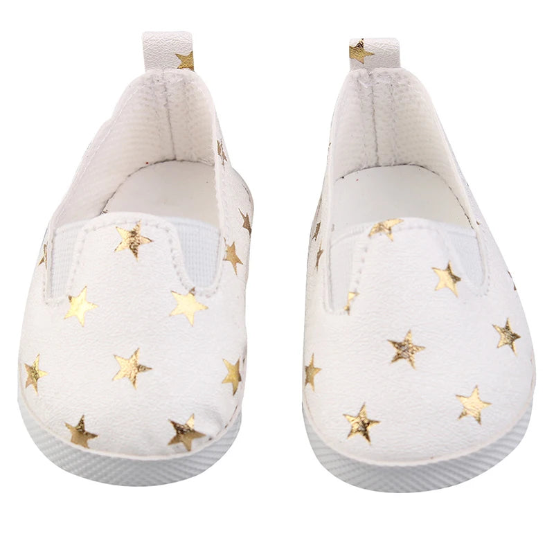 Doll Shoes 7 cm Cute Bow Cartoon Skull Mini Shoes For 18 Inch American&43cm Baby New Bron Dolls Girl Toy 1/3 BJD&OG Doll Boots