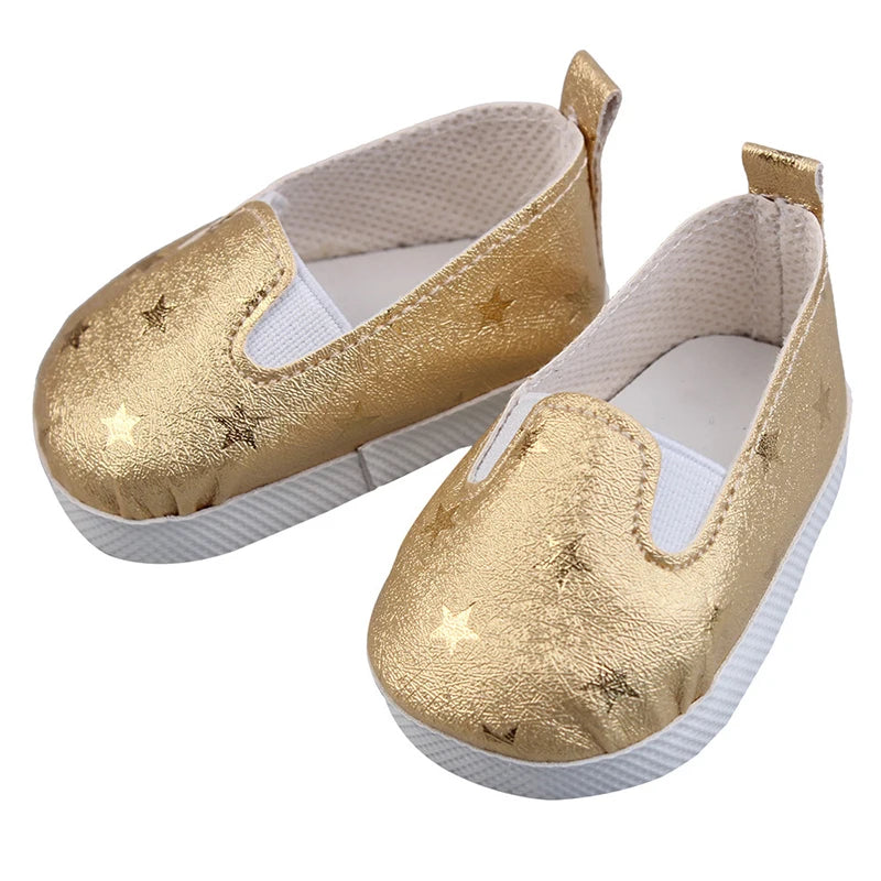 Doll Shoes 7 cm Cute Bow Cartoon Skull Mini Shoes For 18 Inch American&43cm Baby New Bron Dolls Girl Toy 1/3 BJD&OG Doll Boots