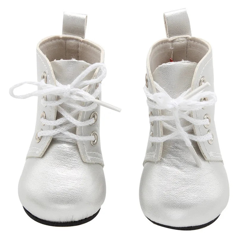 Doll Shoes Clothes Handmade Boots 7Cm Shoes For 18 Inch American&43Cm Baby New Born Doll Accessories For Generation Girl`Toy DIY
