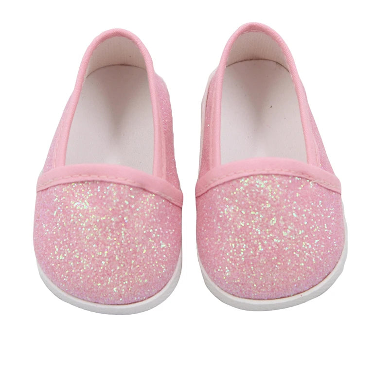 Doll Shoes 7 cm Cute Bow Cartoon Skull Mini Shoes For 18 Inch American&43cm Baby New Bron Dolls Girl Toy 1/3 BJD&OG Doll Boots