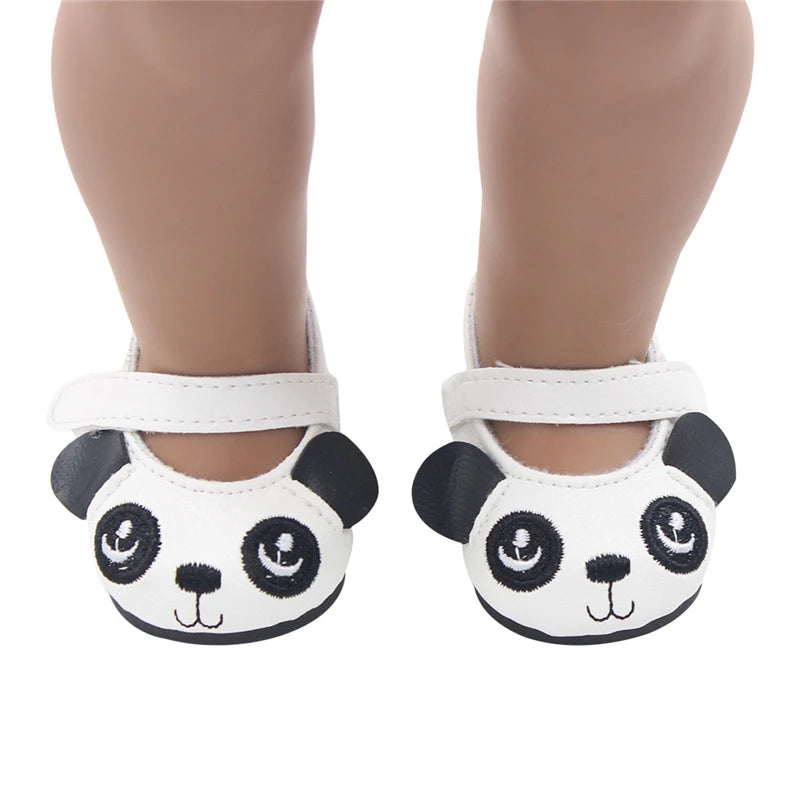 Doll Shoes 7 cm Cute Bow Cartoon Skull Mini Shoes For 18 Inch American&43cm Baby New Bron Dolls Girl Toy 1/3 BJD&OG Doll Boots