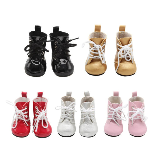 Doll Shoes Clothes Handmade Boots 7Cm Shoes For 18 Inch American&43Cm Baby New Born Doll Accessories For Generation Girl`Toy DIY
