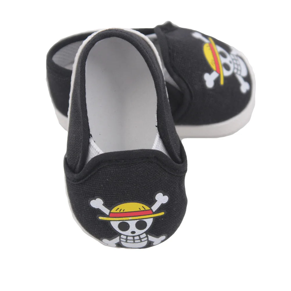 Doll Shoes 7 cm Cute Bow Cartoon Skull Mini Shoes For 18 Inch American&43cm Baby New Bron Dolls Girl Toy 1/3 BJD&OG Doll Boots