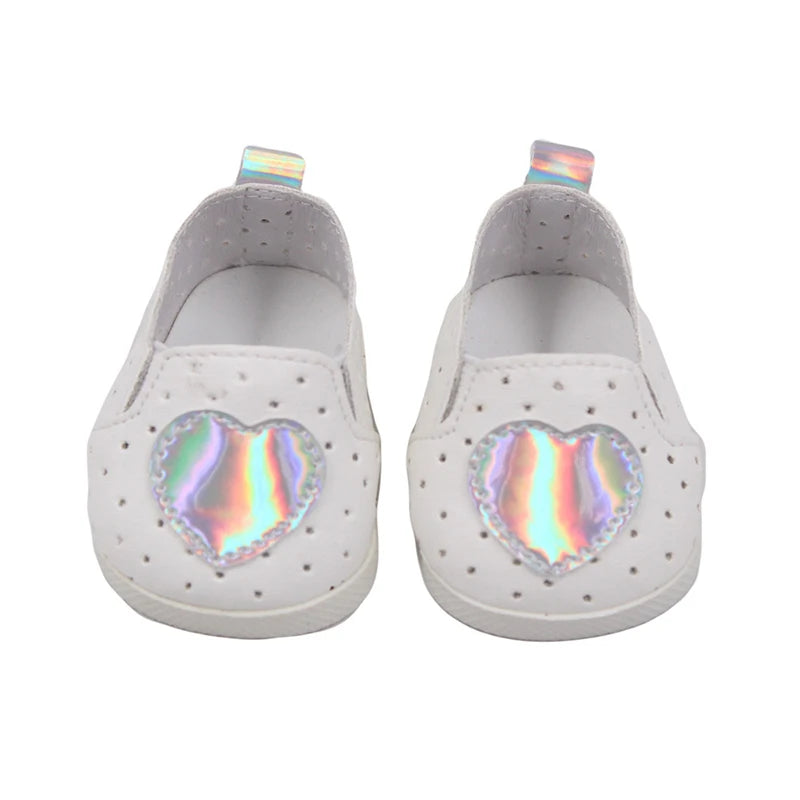 Doll Shoes 7 cm Cute Bow Cartoon Skull Mini Shoes For 18 Inch American&43cm Baby New Bron Dolls Girl Toy 1/3 BJD&OG Doll Boots