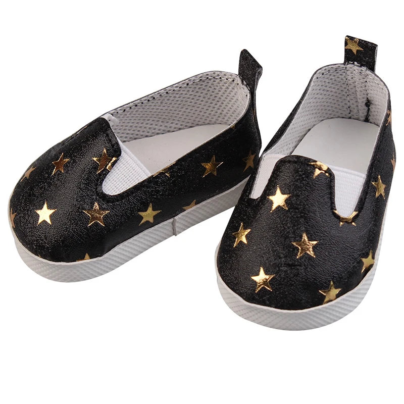 Doll Shoes 7 cm Cute Bow Cartoon Skull Mini Shoes For 18 Inch American&43cm Baby New Bron Dolls Girl Toy 1/3 BJD&OG Doll Boots