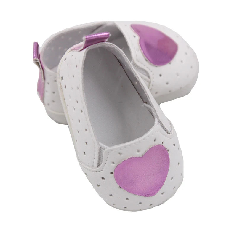 Doll Shoes 7 cm Cute Bow Cartoon Skull Mini Shoes For 18 Inch American&43cm Baby New Bron Dolls Girl Toy 1/3 BJD&OG Doll Boots