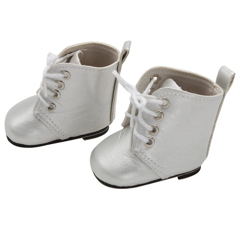 Doll Shoes Clothes Handmade Boots 7Cm Shoes For 18 Inch American&43Cm Baby New Born Doll Accessories For Generation Girl`Toy DIY