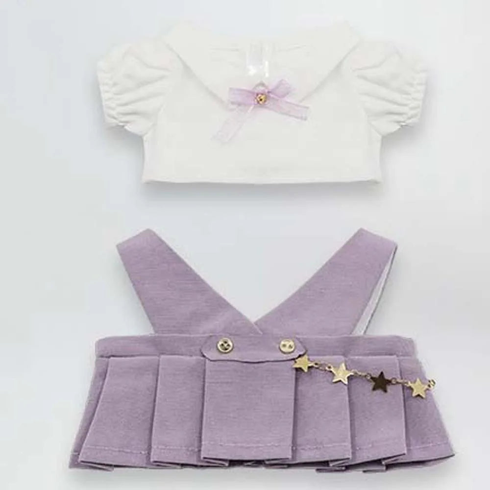 T-shirt 20cm Doll Clothes Stuffed Dolls Dress Up Cotton Dolls Outfit Academy Uniform Skirt Dresses Doll Uniform Set