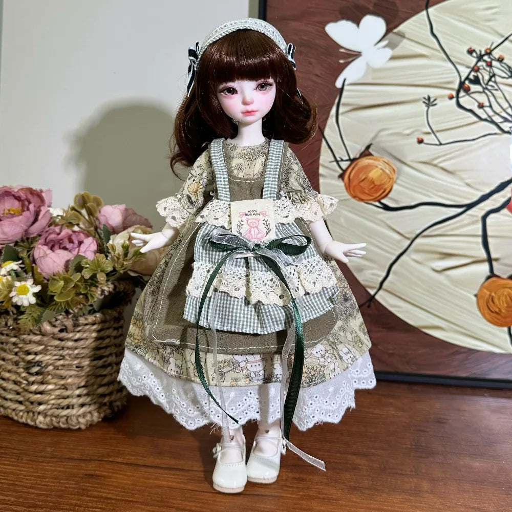 Fashion 1/6 30cm Doll 1/6 BJD Skirt DIY Replace 30cm Doll Clothes Handmade Kids Gift Doll Dress Up Cotton Doll