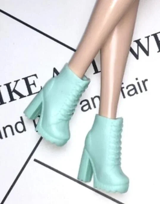 Doll shoes  high heels flat foot shoes red shoes new style for Bbie dolls Topup52