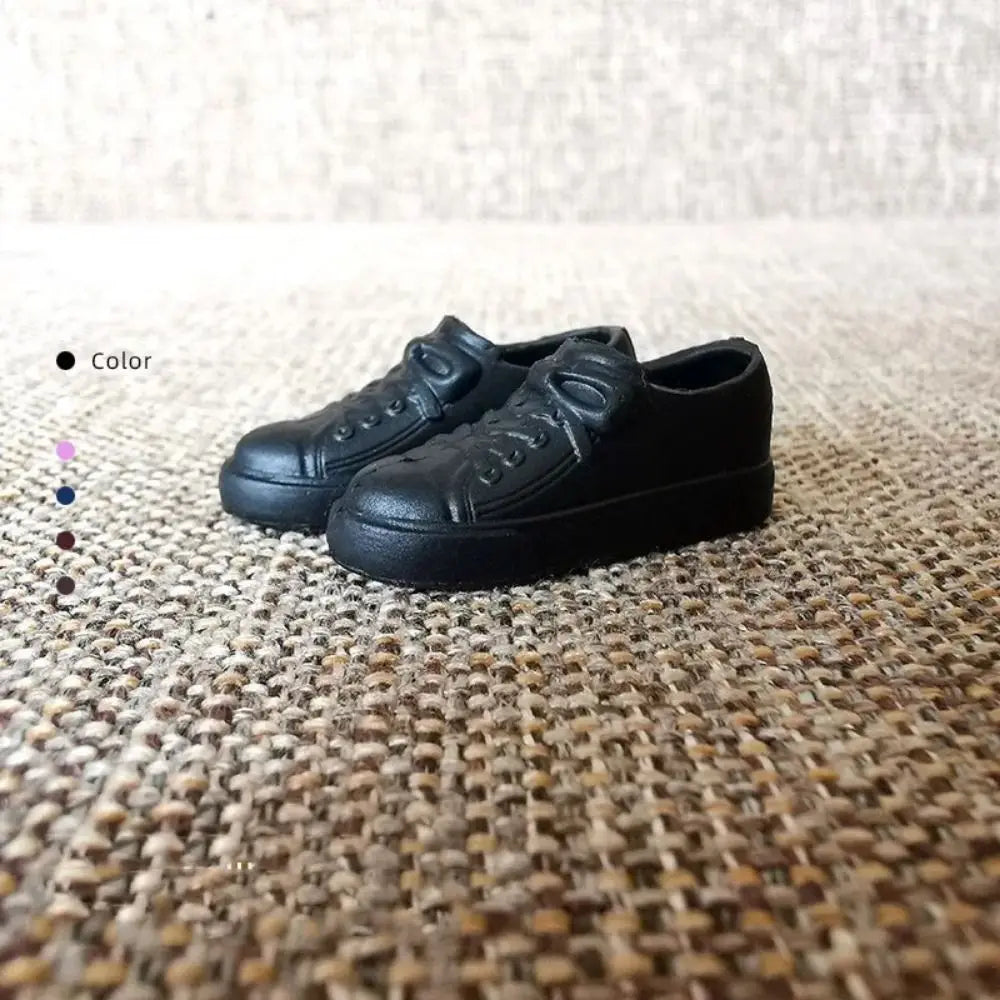 Doll Shoes For 30cm Dolls 1/6 Doll Soft Plastic Sneakers PVC Doll Casual Shoes Fit for Foot Length 2cm Doll Accessories