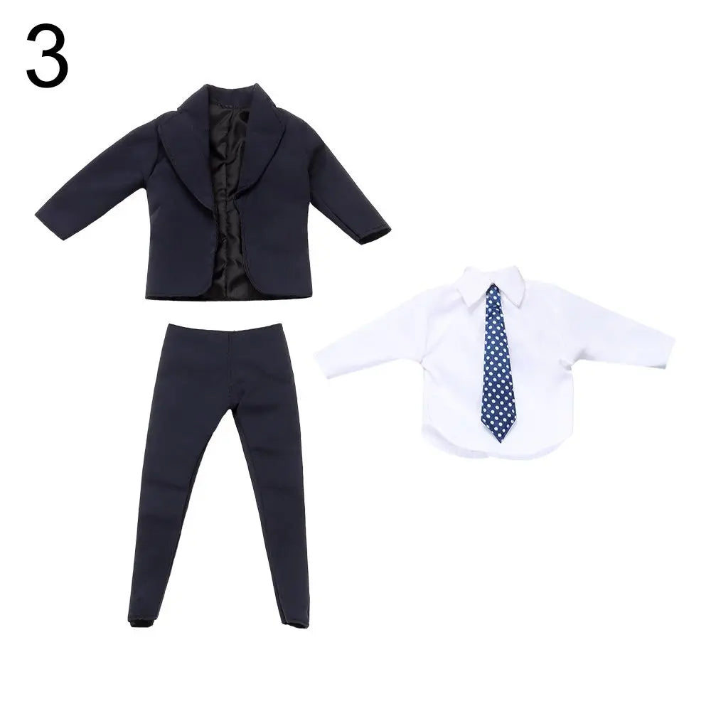 1/6 Doll Clothes Male Doll Daily Wear Casual Suit Shirt Pants Wedding Party Suit Man Doll Suit Clothes 30cm Doll Accessories