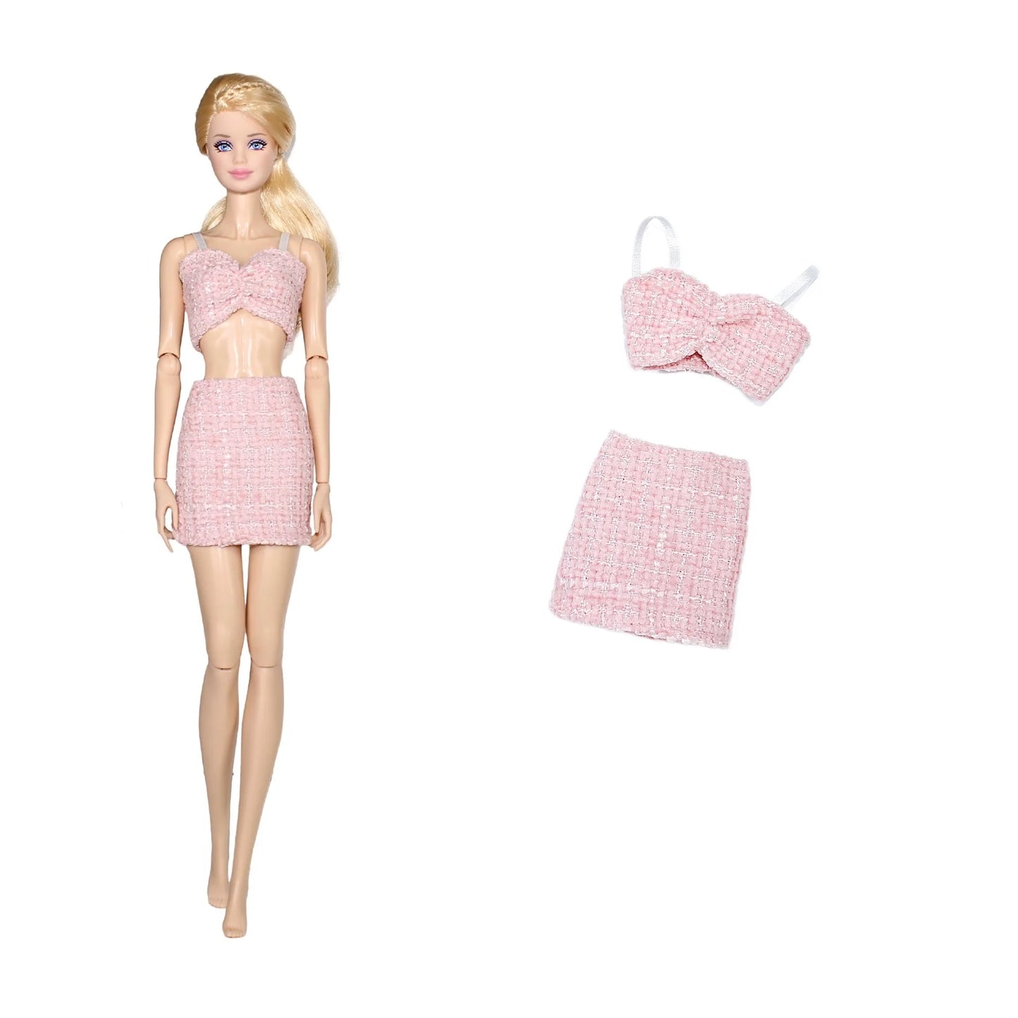 Doll Clothes FashionLittle Fragrance Suit Skirt Daily Wear Skirt Party Clothes For 1/6 Doll Accessories Girl Play House Dress Up