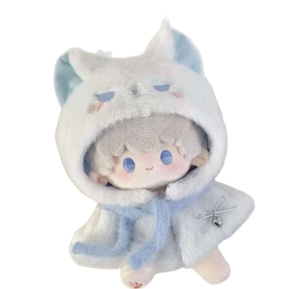 Doll Fashion 10cm Cloak Soft Doll Clothes Blue Color Doll Accessories Dress Up