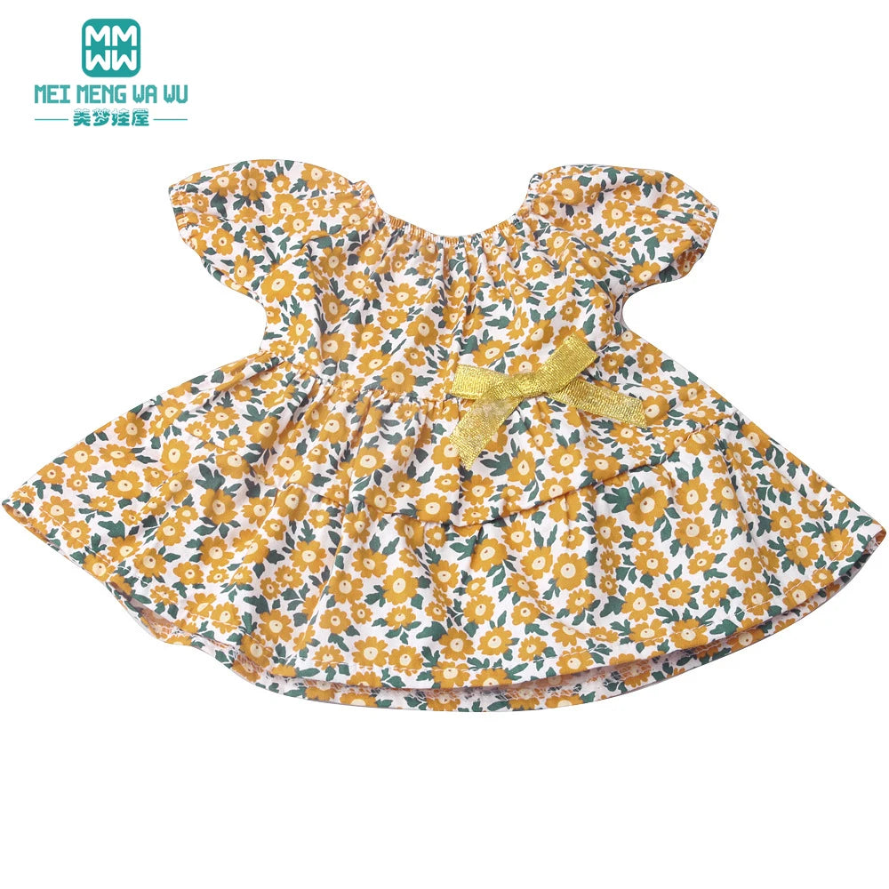 Doll Clothes Fashion T Shirt Pants Cartoon Dress Fits 45cm American Doll Toy Accessories Gift Girls