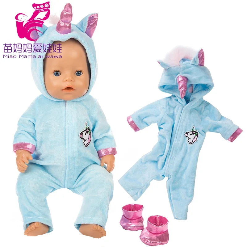 Doll Clothes for 43cm Baby Doll Leather Jacket Pants Set for 17 Inch Baby Doll Coat Winter Clothes Drop Shipping