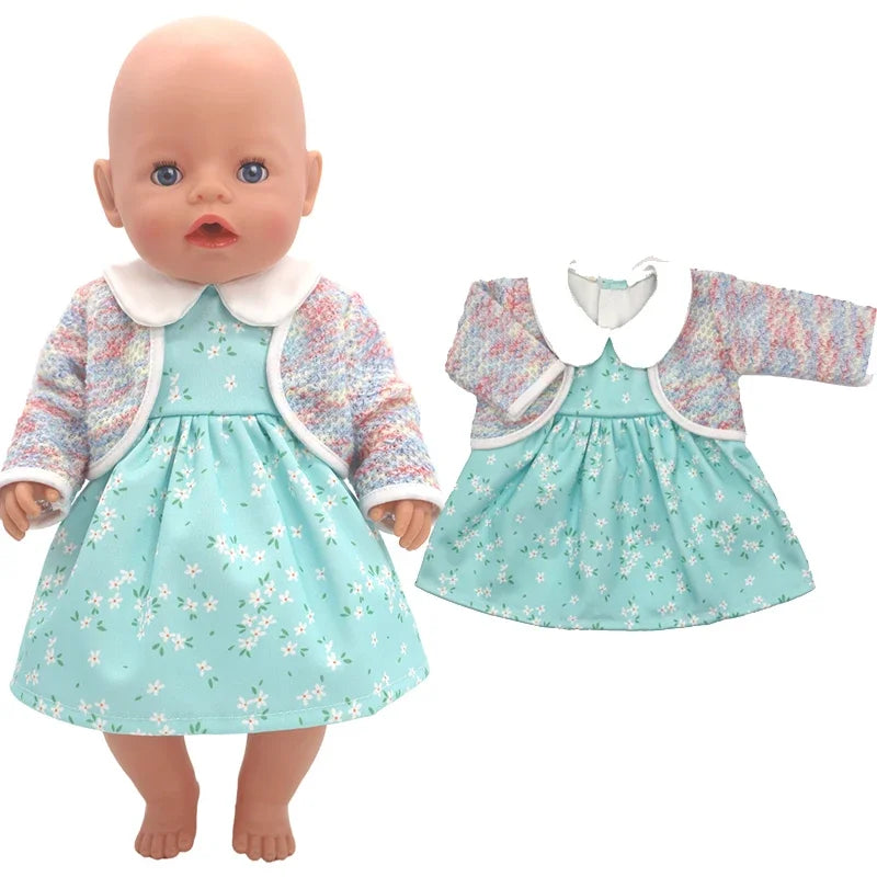 Doll Clothes for 43cm Baby Doll Leather Jacket Pants Set for 17 Inch Baby Doll Coat Winter Clothes Drop Shipping