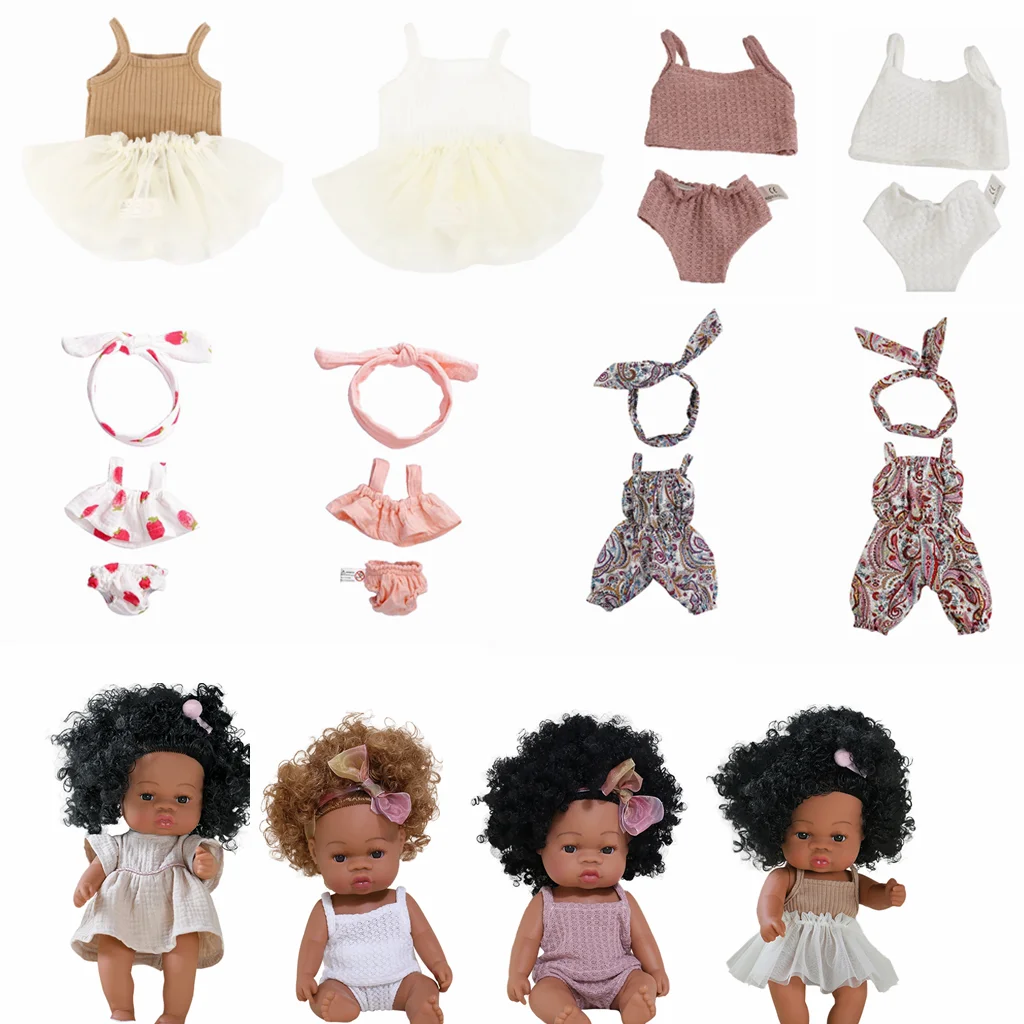 Doll clothes for 13 Inch 33CM Dolls Baby Toys Doll accessories Vest Dress Doll Clothes For 13 Inch American Reborn Baby Dolls