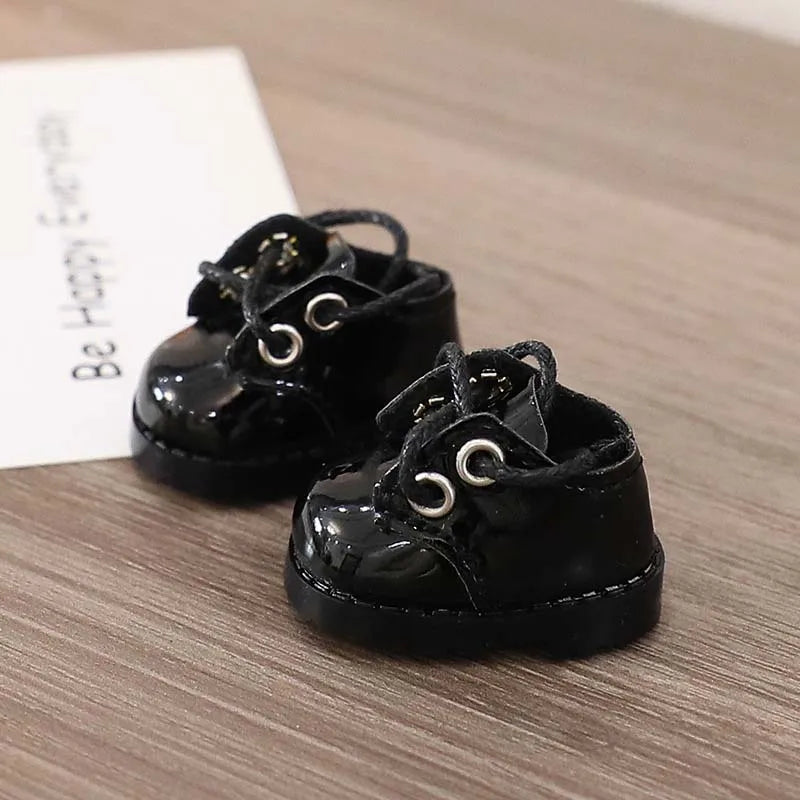 For 10cm Cotton Doll Shoes Fashion Leather Shoes Doll Accessories Mini Doll'S Sports Shoes Dolls Accessories DIY Toys