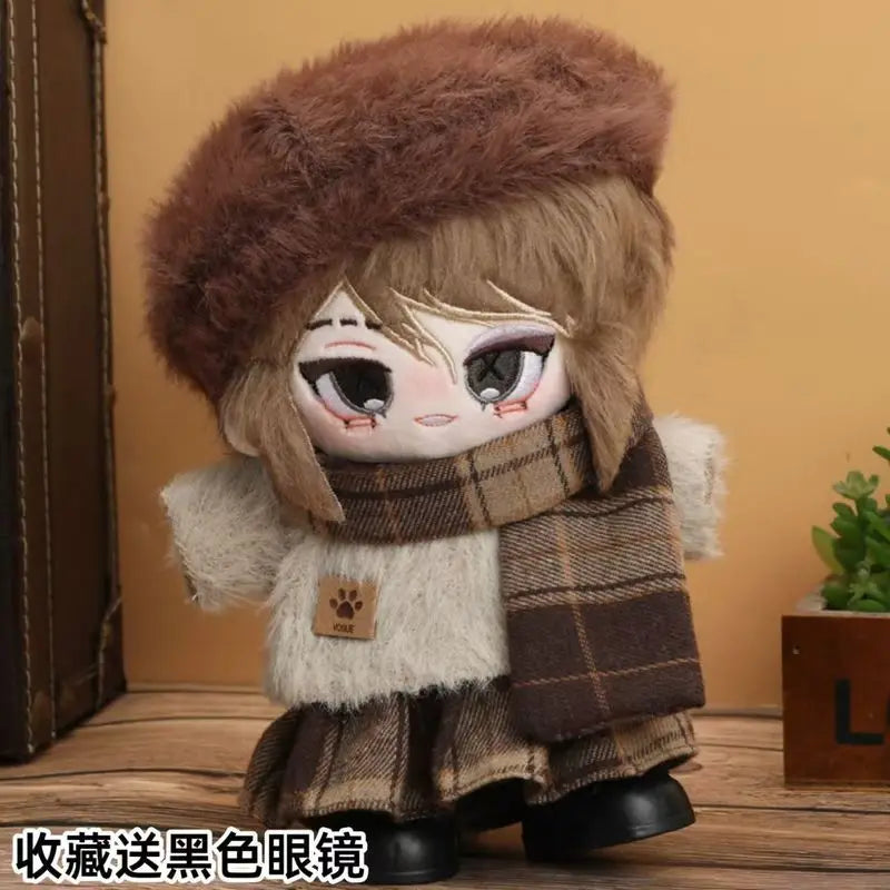 10cm20cm cotton doll clothes autumn and winter British suit dress collar suit cute plush doll doll dress Kawaii skirt sweater ha