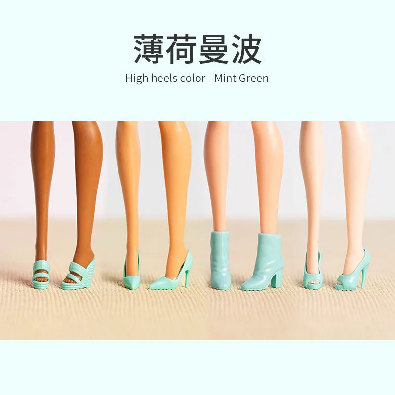 High End Doll Shoes 1/6 BJD FR Supermodel Doll Shoes Fashion 30CM Dress Up High Heels Boots Hat Accessories DIY Play House Toys