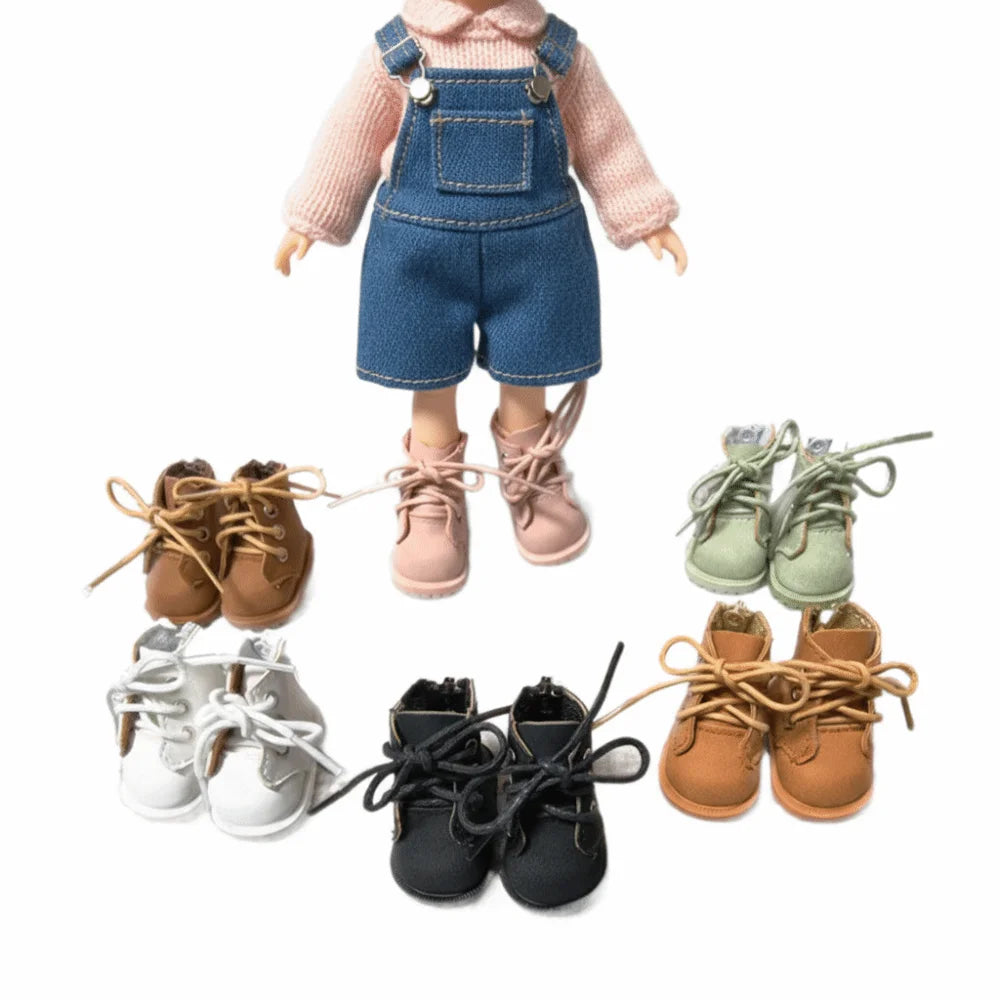 5*2.9*3.8cm Doll Shoes Baby Shoes Style Leather Material Zsiga Doll Boots Doll Accessories Changeable Design Leather Boots