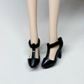 30cm Doll Shoes Accessories Black Classic Small Fragrant Style High Heels Bow Diamante High Heels For 1/6 FR Supermodel Doll