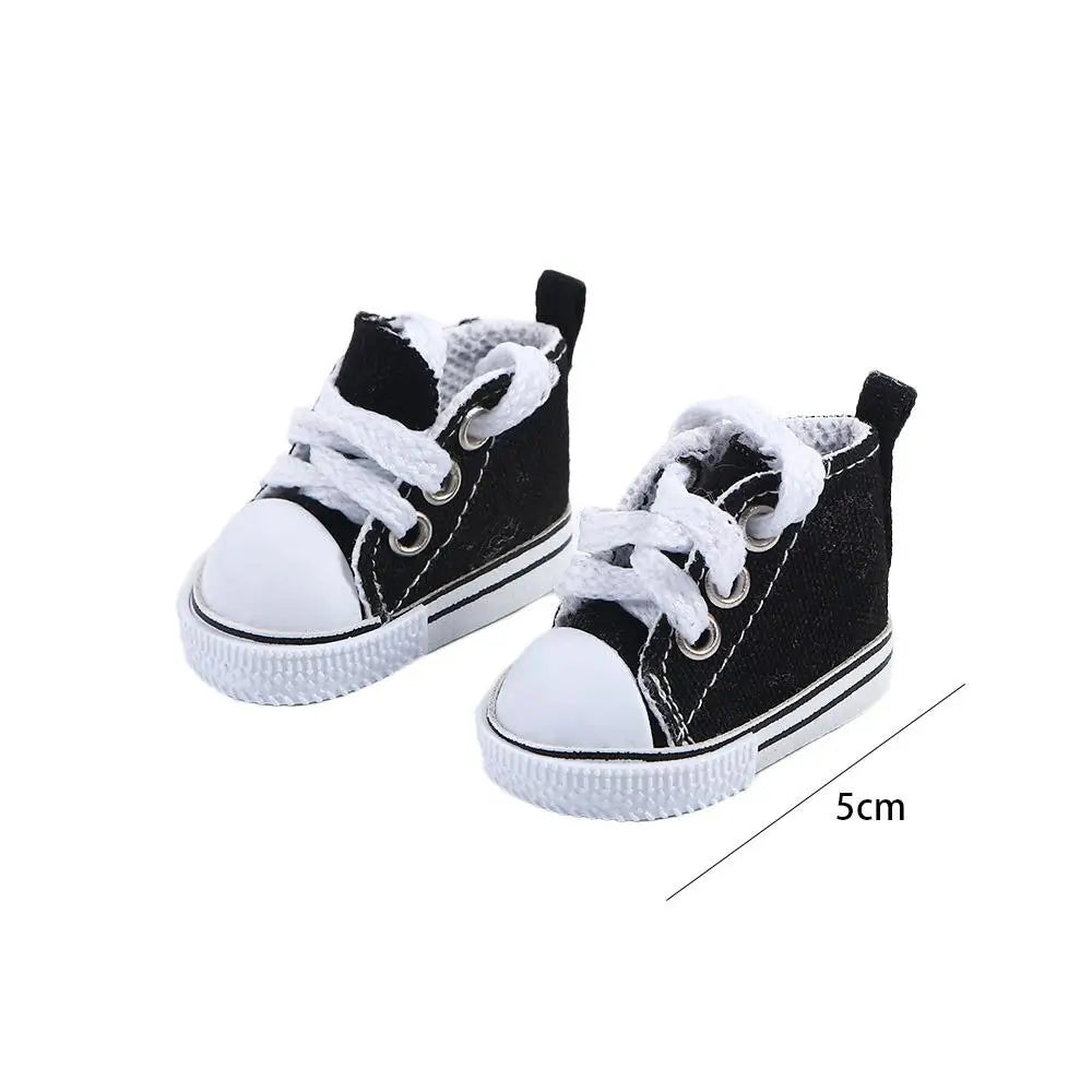 Dolls Accessories Girl Toy 1/6 Dolls Mini Shoes For Children 5cm Doll Sneakers Doll Shoes Doll Canvas Shoes BJD Doll Shoes