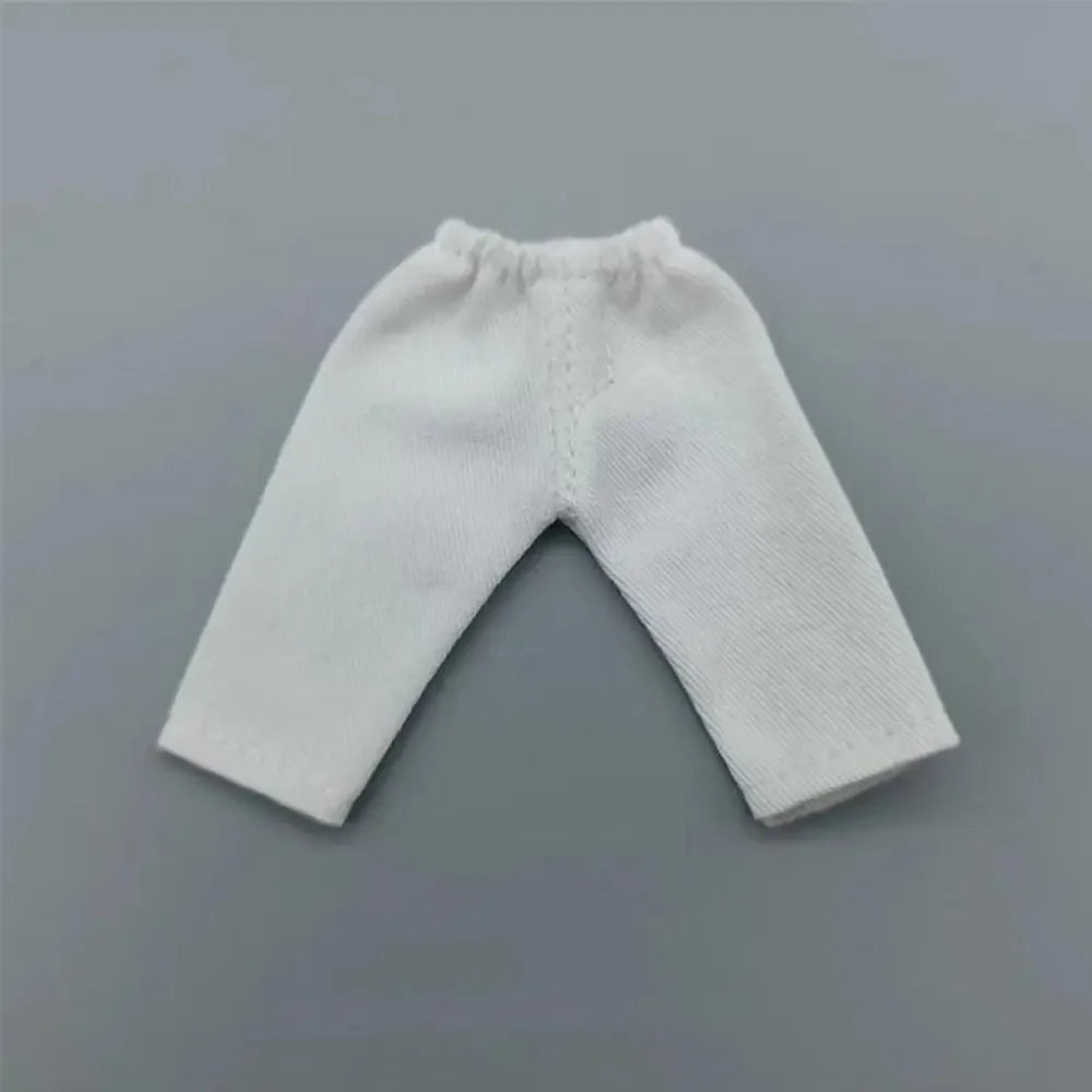 Fashion Doll Clothes For 1/11 OB11 Dolls Denim Trousers For 1/12 Bjd/GSC Doll T-shirt Mini Cute Doll Pants DIY Doll Accessories