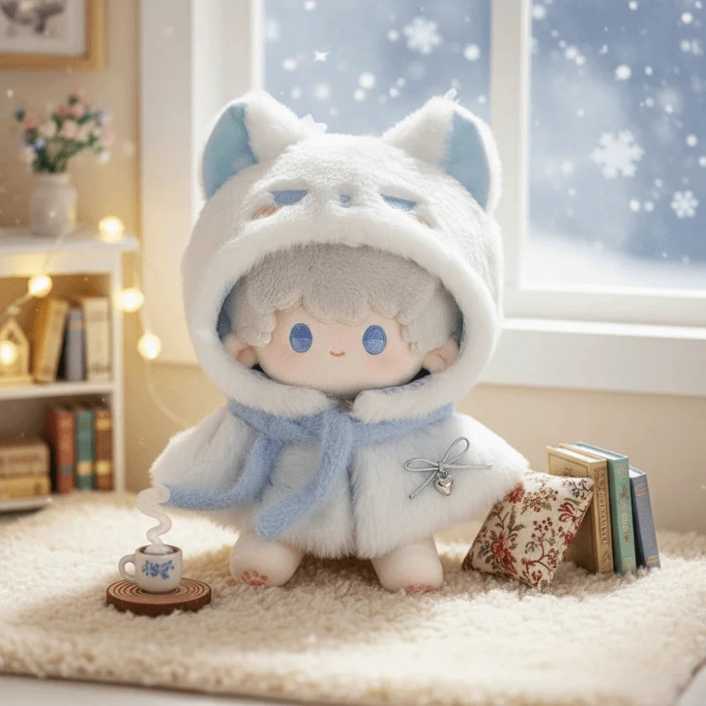 Doll Fashion 10cm Cloak Soft Doll Clothes Blue Color Doll Accessories Dress Up