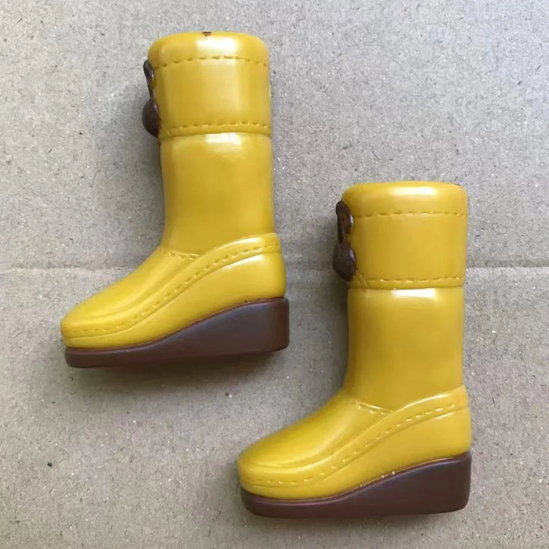 Classic Dancing Doll Shoes 2001 Big Thick Heels Doll Boots Shoes Sandals Brown Black Red Silver Beige Doll Decors