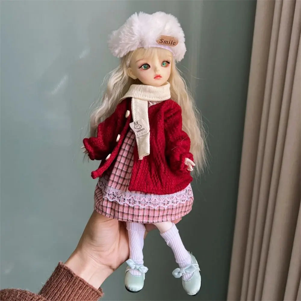 30cm Doll Clothes 1/6 BJD Doll Fashion Outfit Set Pretty Dress Hat Winter Coat Girl Toy Gift Doll Accessories(no shoes&doll)