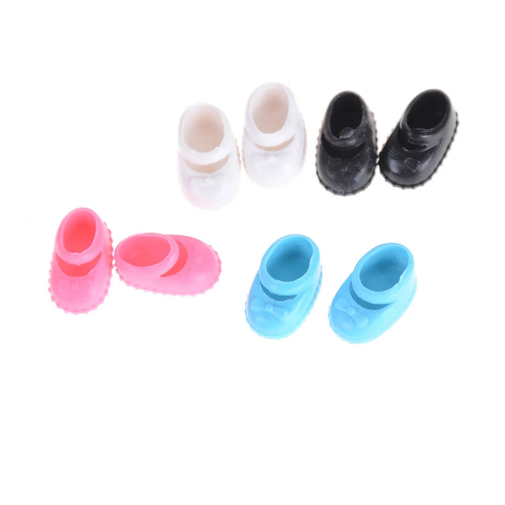 5Pairs 12cm Doll Shoes Accessories Kelly Doll Confused Doll Shoes Kids Gift Toy Random Color