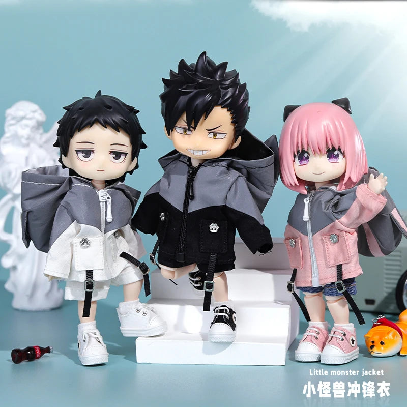 Dolls Accessories Casual Wear Doll Reflective Jacket Sportswear Decoration Ob11 Clothing Cool Handmade Doll Coat Obitsu11