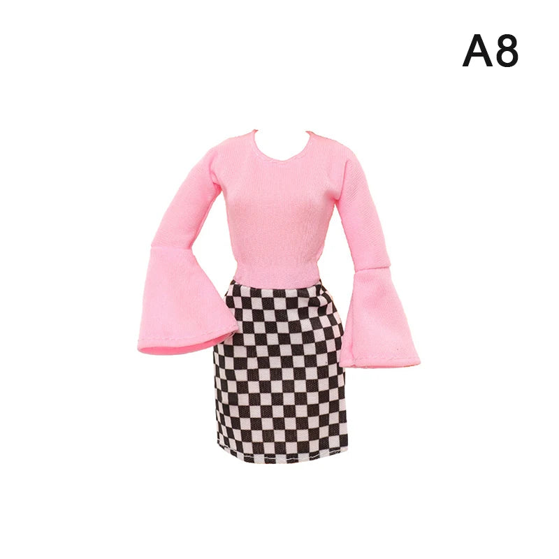 Latest Dress Doll Casual Fashion Clothing Handmade Clothes Suitable For 30cm Doll Accessories Diy Gift