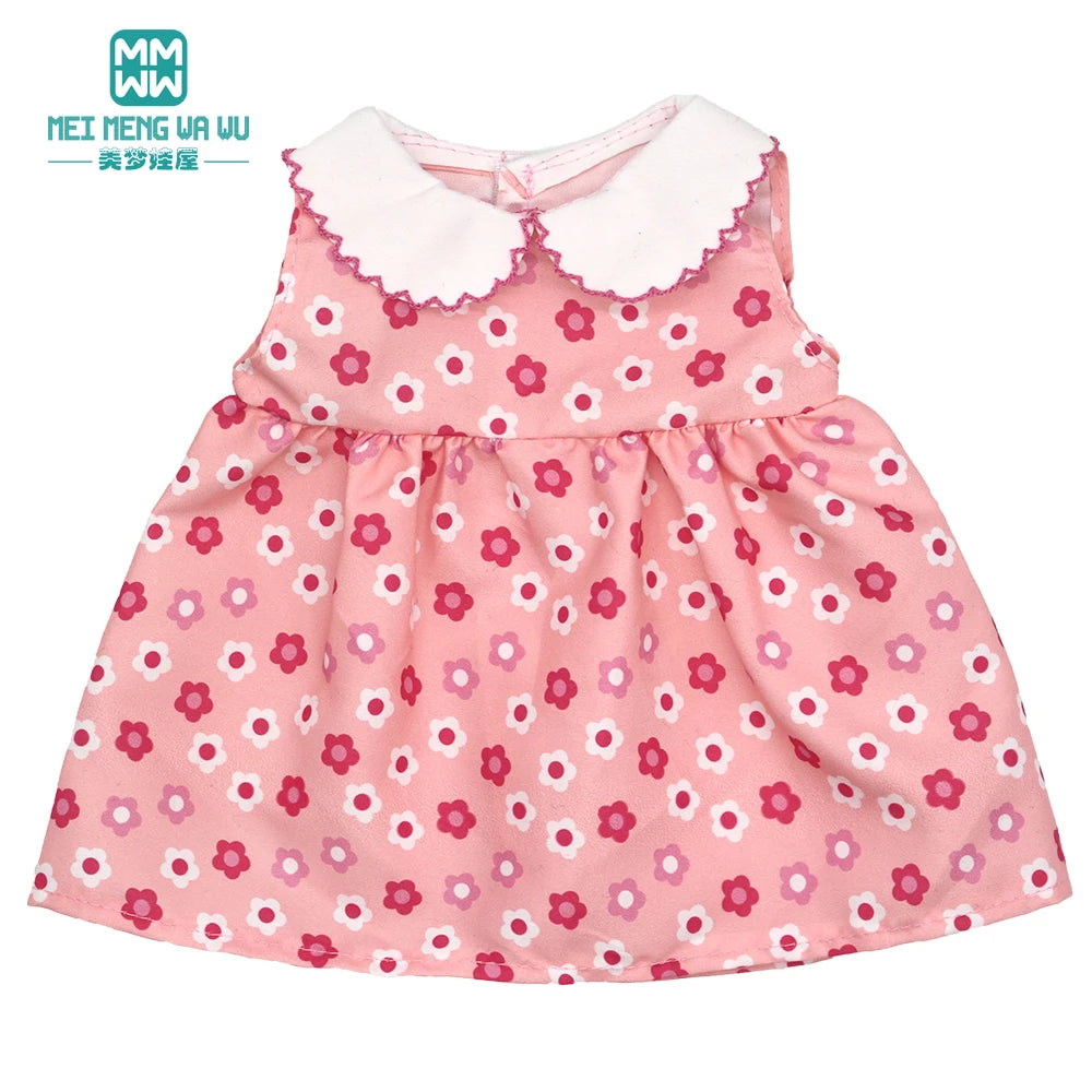 Doll Clothes Fashion T Shirt Pants Cartoon Dress Fits 45cm American Doll Toy Accessories Gift Girls