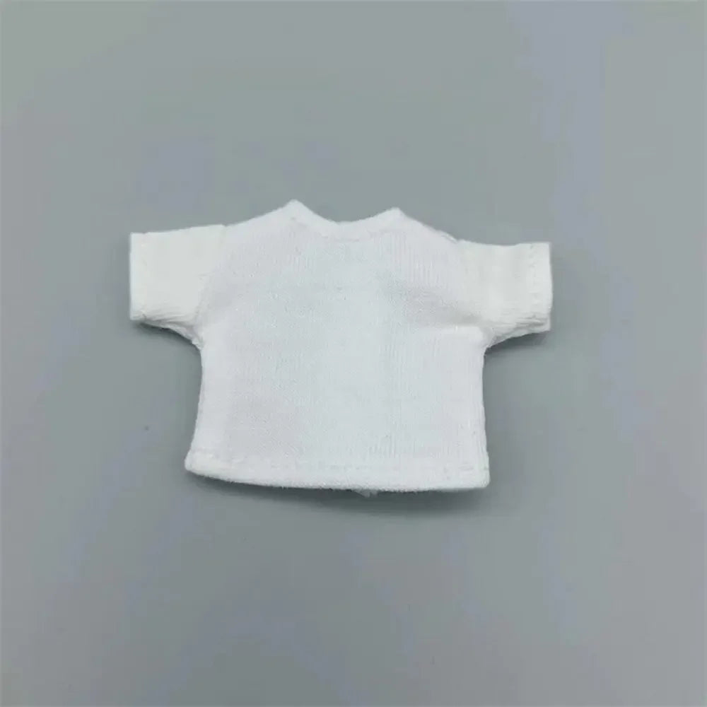 Fashion Doll Clothes For 1/11 OB11 Dolls Denim Trousers For 1/12 Bjd/GSC Doll T-shirt Mini Cute Doll Pants DIY Doll Accessories