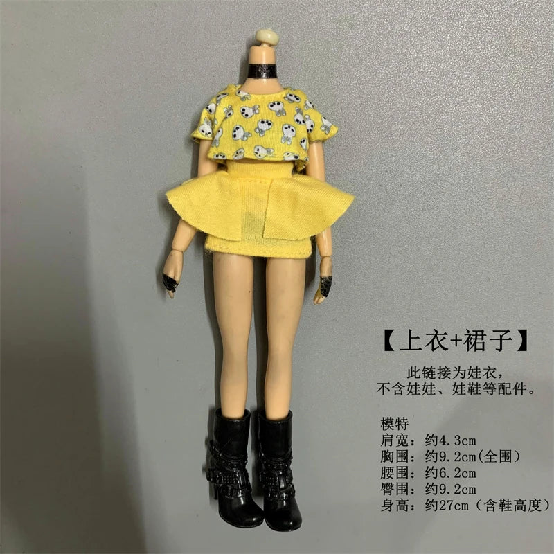 matched suit clothes for 30cm doll clothes fashion cool doll clothes